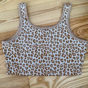Cheetah print tank crop top!